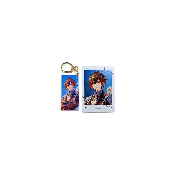 中古グッズセット 鍾離 1周年 アクリルキーホルダー＆チェキ風カード