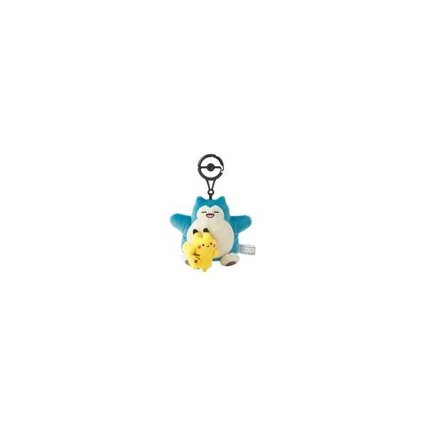 中古収納・携帯用アイテム ピカチュウ＆カビゴン ぬいぐるみキーケース 
