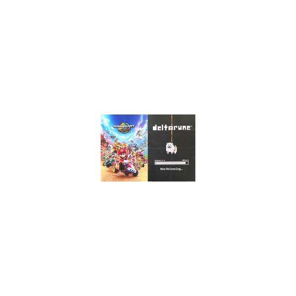 中古ポスター 両面B2ポスター(八つ折) 集合/うざいイヌ 「マリオカート ワールド/DELTARUNE -デル