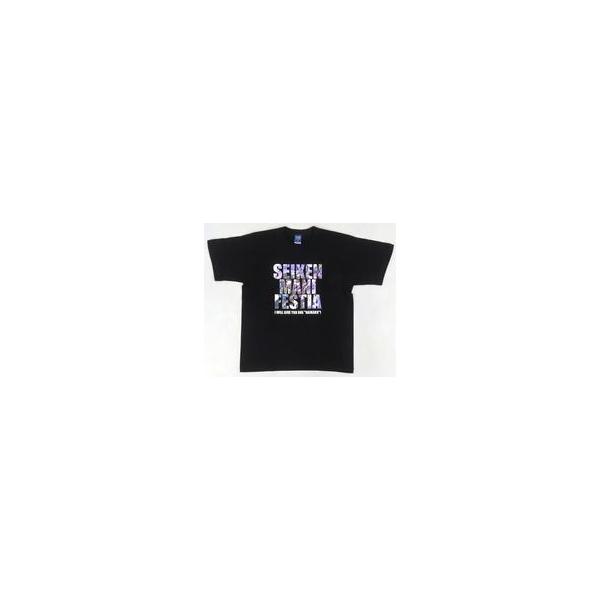中古Tシャツ クラリス Tシャツ ブラック Mサイズ 「政剣マニフェスティアをSTEAMでリリースしたい」 クラウドフ