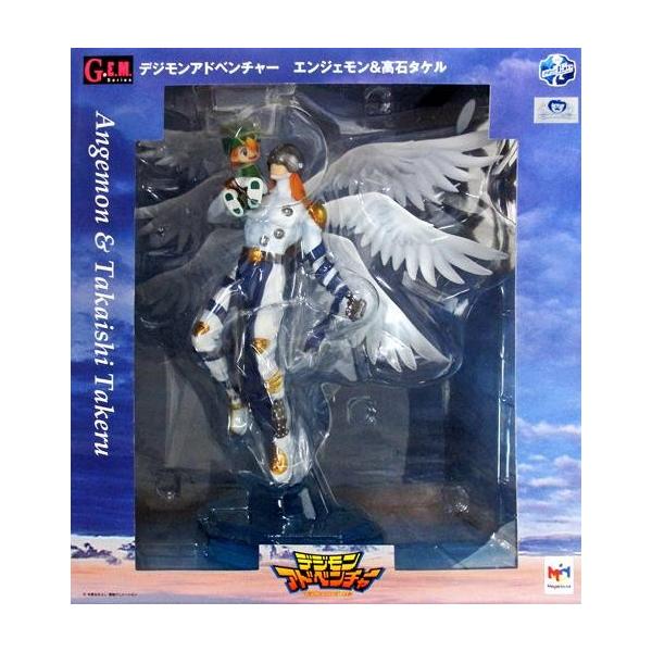 中古フィギュア G.E.M.シリーズ エンジェモン＆高石タケル 「デジモンアドベンチャー」 メガトレショップ＆プレミアムバンダ