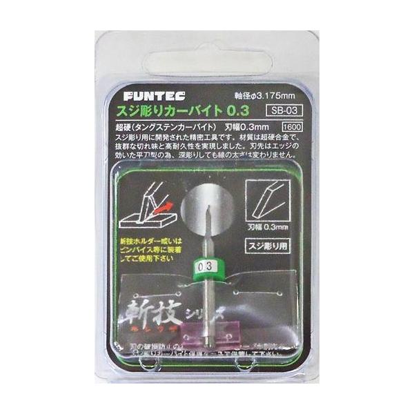 他サイト： 新品塗料・工具 スジ彫りカーバイト 0.3 「斬技シリーズ」 [SB-03]の商品画像