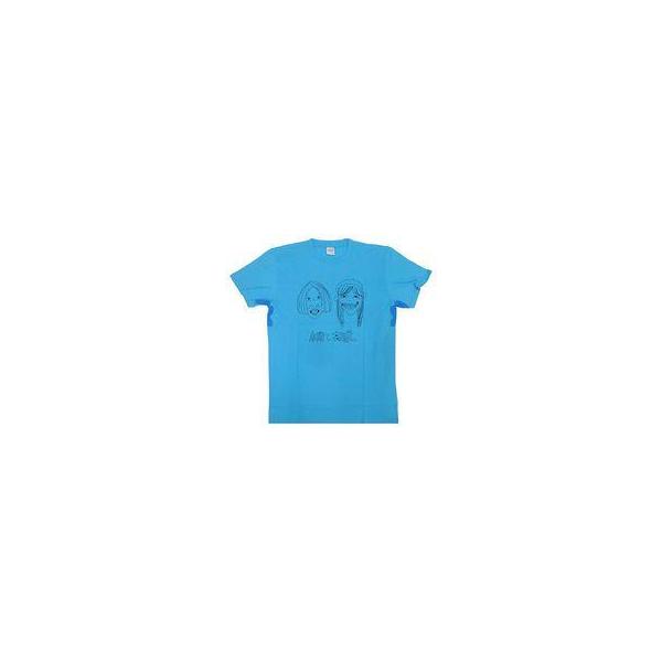 中古Tシャツ(女性アイドル) 高城れに＆永野 胸はって!ワキ汗Tシャツ ブルー Sサイズ 「高城れにと芸人・永野のツーマ