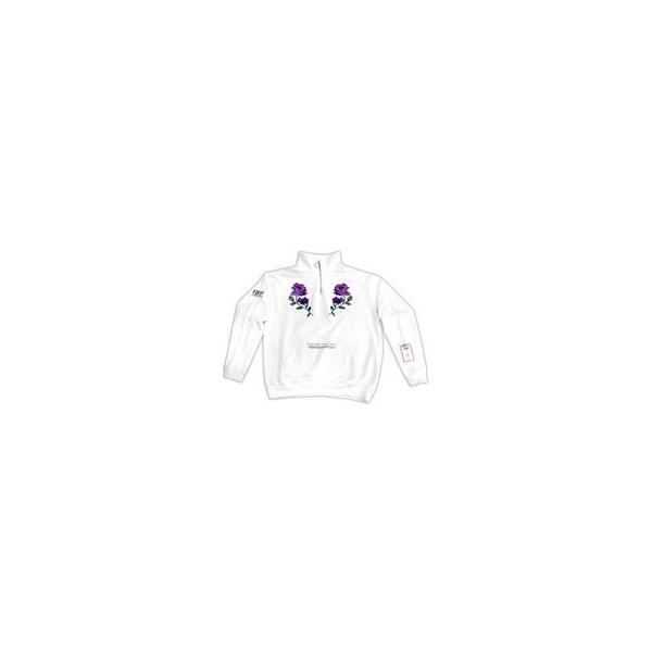 中古衣類 逢坂壮五 SOGO OSAKA Half zip sweat shirts ホワイト フリーサイズ 「アイ
