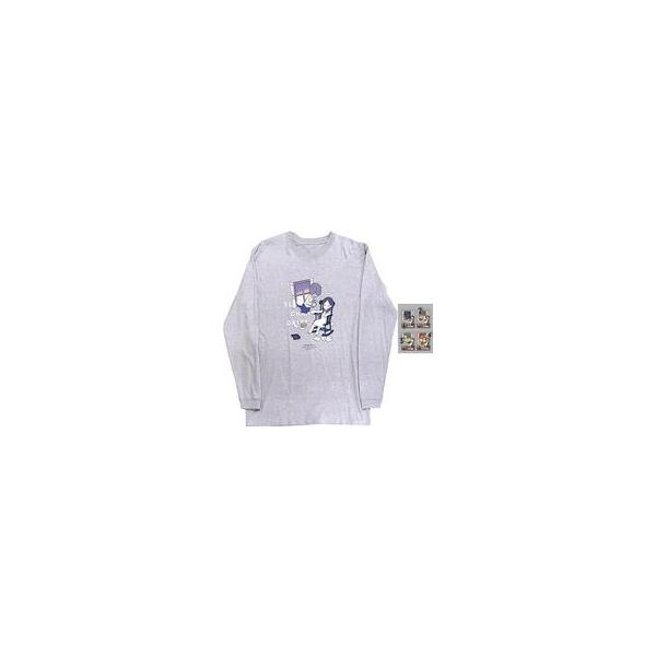 中古衣類 suisデザイン 夜以外もよく眠るエルマちゃんロングTシャツ(B6ステッカーシート付き) グレ