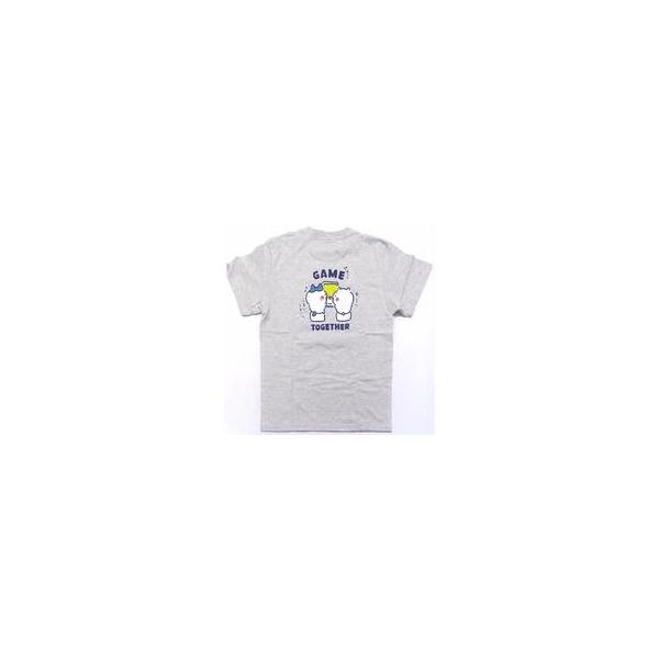 中古Tシャツ ちいかわ＆ハチワレ いきアップ Tシャツ アッシュ Lサイズ 「ちいかわ×