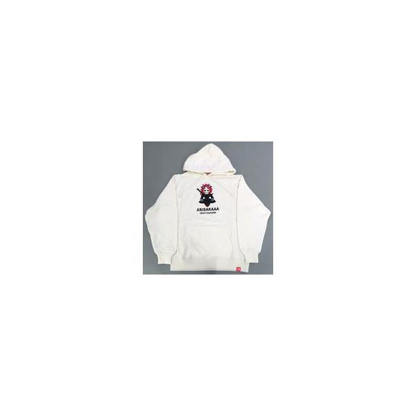 中古アウターウェア ありさか(Crazy Raccoon) フーディー ホワイト XLサイズ