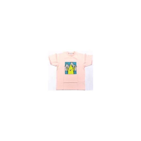 中古Tシャツ 蛍原徹(雨上がり決死隊) 絵心ない芸人 DoublefocusコラボTシャツ ペンギン サーモンピンク L