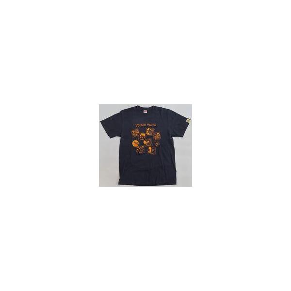 中古Tシャツ ヤンタンGOGO(55)Tシャツ〜出演者とリスナー、みんなで作ったヤンタン愛溢れるTシャツ〜 ネイビー×オレンジ M