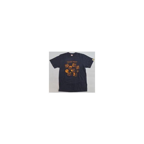 中古Tシャツ ヤンタンGOGO(55)Tシャツ〜出演者とリスナー、みんなで作ったヤンタン愛溢れるTシャツ〜 ネイビー×オレンジ L