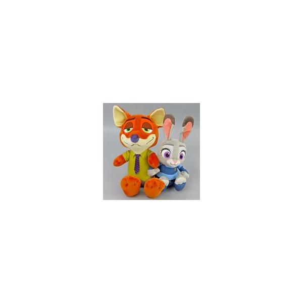 中古ぬいぐるみ ニック＆ジュディ ペアぬいぐるみ 「ズートピア