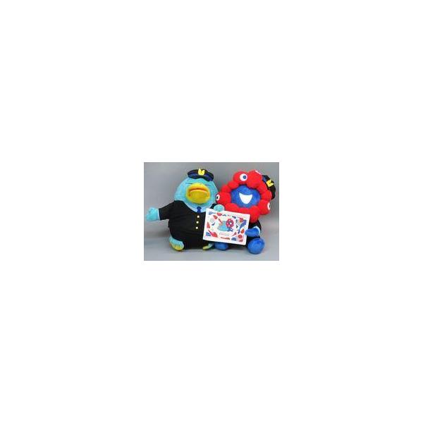 中古ぬいぐるみ ミャクミャク カモノハシのイコちゃん カードケース付き駅員さん ぬいぐるみセット 「EXPO2025