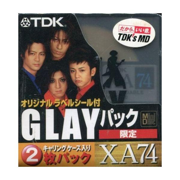 商品名：中古MDディスク 録音用ミニディスク XA74 74分 GLAYパック(2枚入) [MD-XA74X2P-GL]MD-XA74X2P-GL