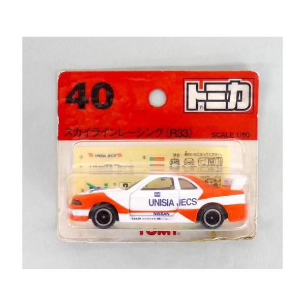 中古ミニカー 1/60 スカイラインレーシング UNISIA JECS R33(ホワイト×オレンジ) 「トミカ No.40」