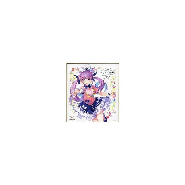 中古紙製品 湊あくあ 出演者コメント付き ミニ色紙 「バーチャルYouTuber V-Carnival VOL.2」