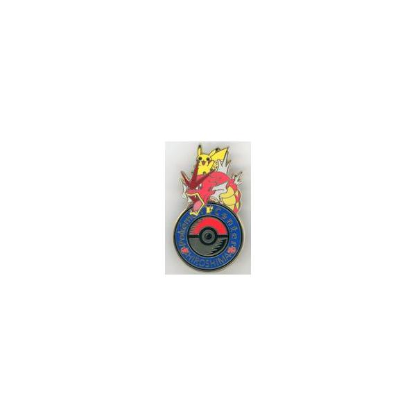 中古バッジ・ビンズ ピカチュウ＆ギャラドス ポケモンセンターヒロシマ