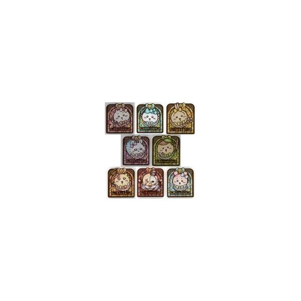 中古バッジ・ビンズ 全8種セット ステンドグラス風アクリルバッジ 「ちいかわくじ ちいかわ なんか小さくてかわ