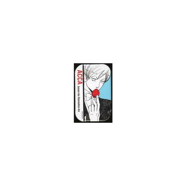 中古バッジ・ピンズ ジーン・オータス(縦型/ホワイト) 「ACCA13区監察課×BADONカフェ トレーディングスクエア缶バッジ」