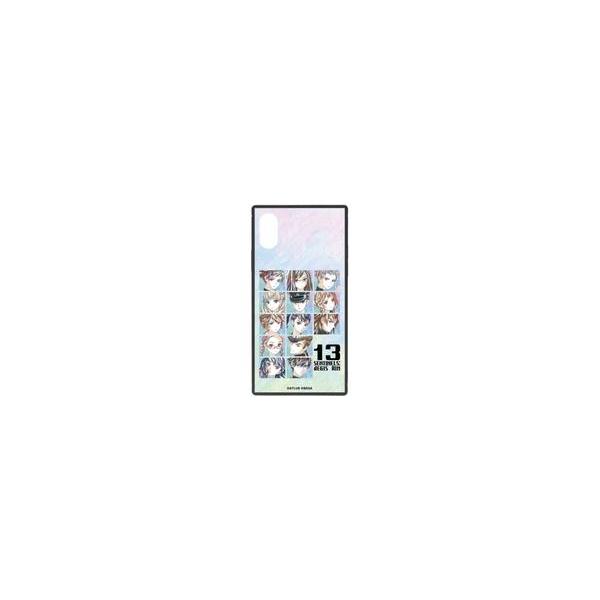 中古携帯サプライ 集合 Ani-Art スクエア強化ガラスiPhoneケース(対象機種/iPhone 14 Pro) 「十三機兵防衛圏」