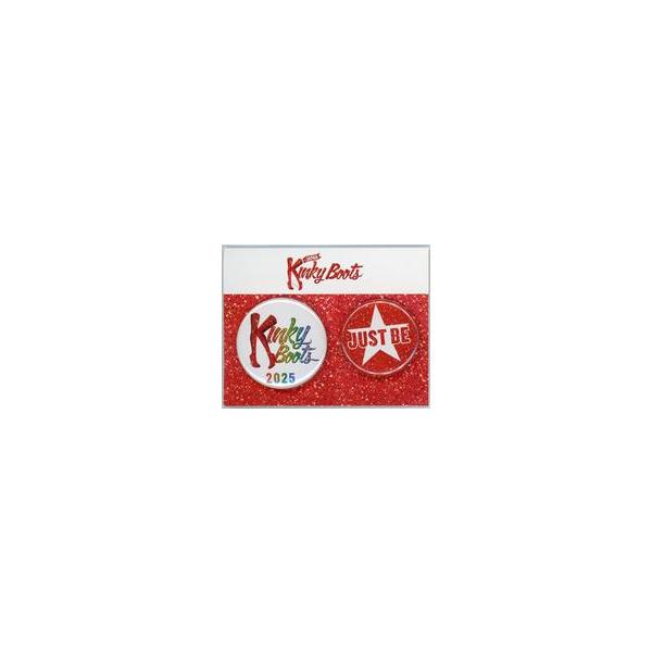 中古バッジ・ピンズ LGBTQユース支援チャリティ缶バッジセット(2個入り) 「ブロードウェイミュージカル『キンキーブーツ』(2025)」