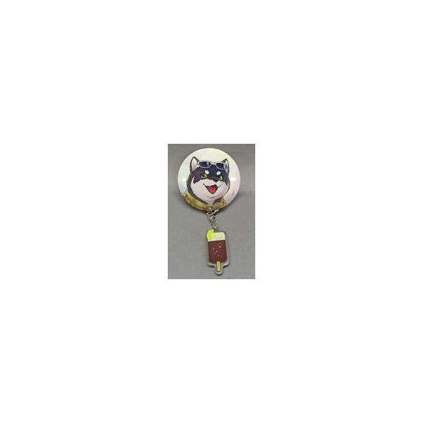 中古バッジ・ピンズ 黒井しば チャーム付き缶バッジ 「バーチャルYouTuber にじさんじ 黒夢町より、残暑お見舞い申し