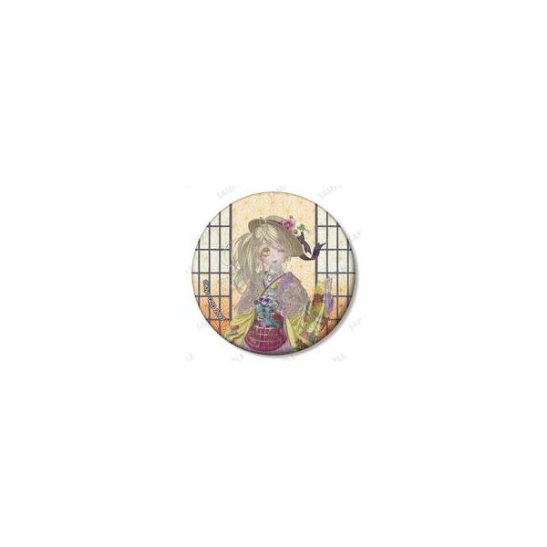 中古バッジ・ビンズ 吉祥(名前無し) 「ZONE-00 九条キヨ先生 描き下ろし 和装ver. トレーディング和紙缶バッジ