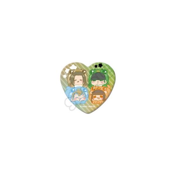 中古バッジ・ビンズ MJ.狩沢＆遊馬崎＆門田＆渡草 ハート型缶バッジ 「TVアニメ デュラララ!!×2」