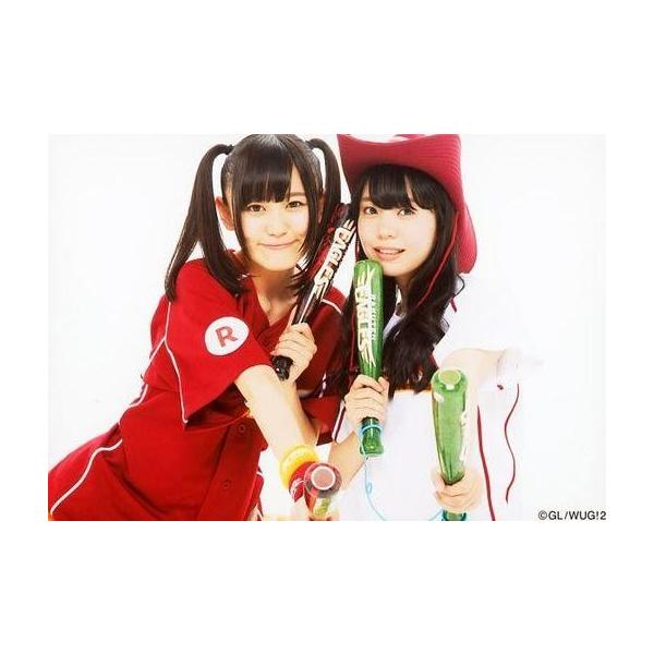 商品名：中古生写真(女性) Wake Up， Girls!/奥野香耶・高木美佑/横型・バストアップ・衣装赤・白・ユニフォーム・帽子・両手応援バット/東北楽天ゴールデンイーグルス＆Wake Up， Girls!コラボ記念「仙台限定ブロマイド」...