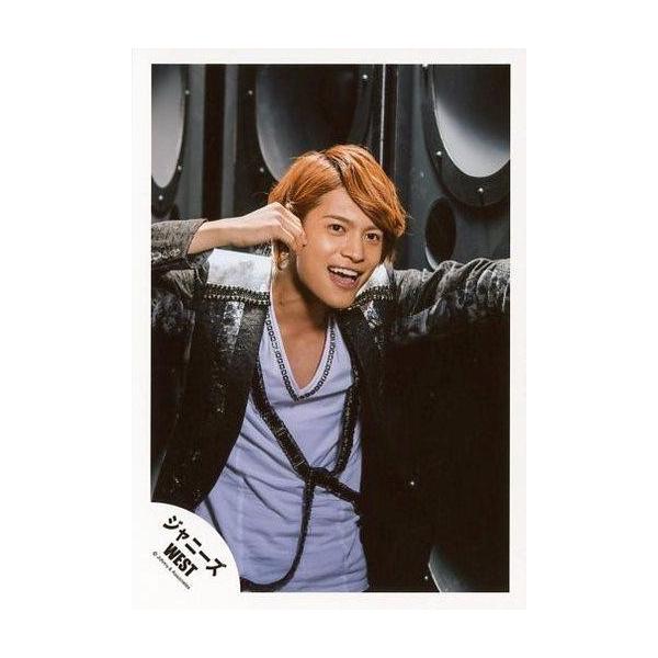 中古生写真(ジャニーズ) ジャニーズWEST/中間淳太/上半身・黒グレー白