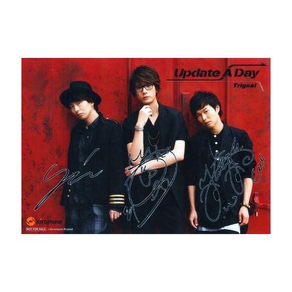 商品名：中古生写真(男性) Trignal/集合(3人)/印刷サイン入り・2Lサイズ/CD「Update A Day」アニメイト特典ブロマイド生写真(男性)/声優/Trignal