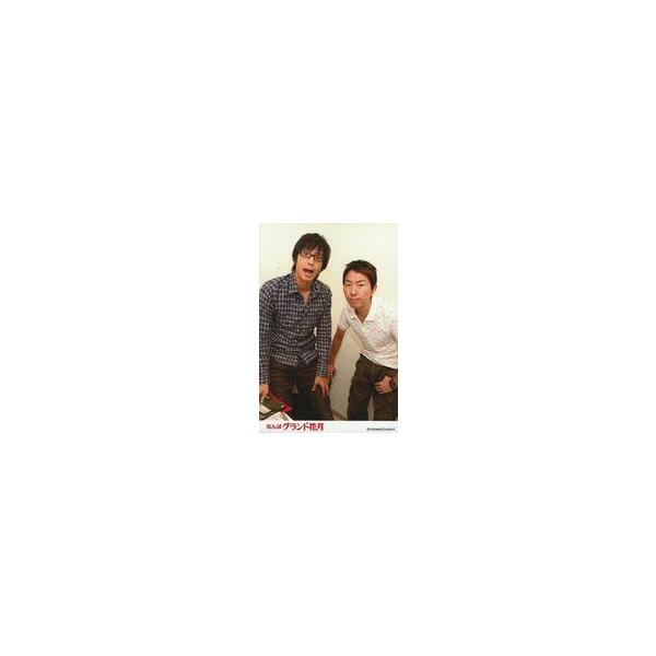 中古生写真(男性) チュートリアル/徳井義実・福田充徳/膝上・柄シャツ・徳井眼鏡・片手膝・前屈み・ポストカードサイズ・「なんばグランド花月