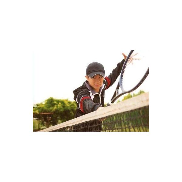中古生写真(男性) 高根正樹(内村京介)/横型・バストアップ・ジャージ黒・右手ラケット・キャラクターショット/ミュージカル『テニスの王