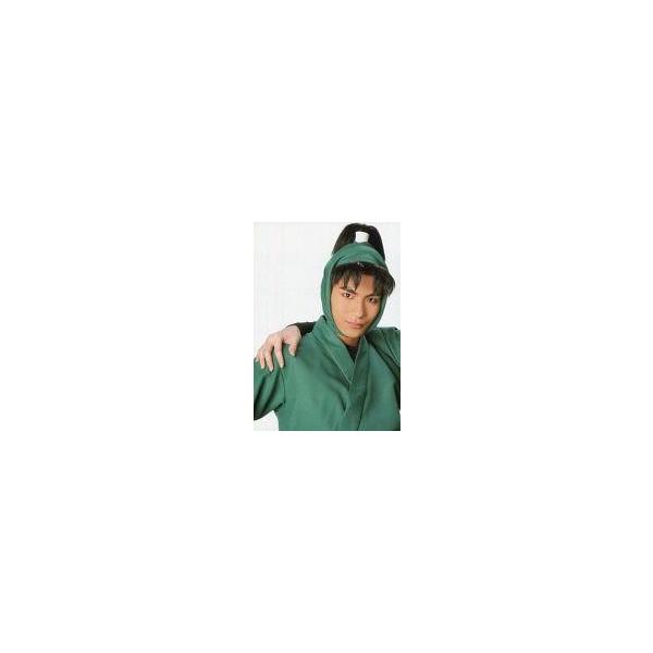 中古生写真(男性) 松田岳(潮江文次郎)/上半身・衣装緑・肩組み・キャラクターショット/ミュージカル「忍たま乱太郎」 第三弾「山賊砦に潜