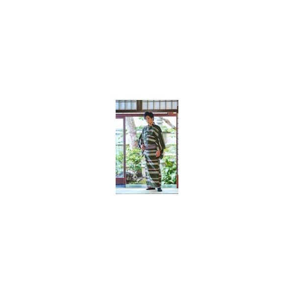 中古生写真(男性) 山本誠大/全身・衣装緑・浴衣・左向き・右手帯・窓辺に立ち・ポストカードサイズ/【BSP】KBS京都「京都新選組夢想」最