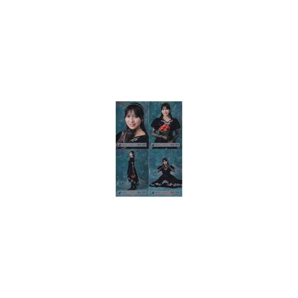 中古生写真(坂道シリーズ) ◇日向坂46/森本茉莉/日向坂46ランダム生写真【黒ドレス衣装】 4種コンプリートセット