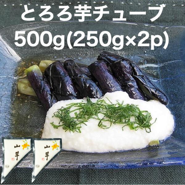 使いやすいチューブタイプ とろろ芋チューブ500ｇ(250g×2p)大和芋50％ 長いも50％ 粘りが強い大和芋が入っていますので粘りが強い！鮮度にこだわったみずみずしい「とろろ」。わずらわしい山芋の皮むき、すりおろしの手間を省きました！急...