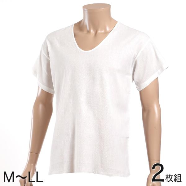 Hikky　健康肌着U首半袖L3枚他 グンゼ】（快適工房）半袖U首 肌着(Mサイズ ホワイト): メンズ