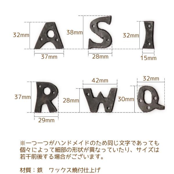 アルファベット アイアン 英字 鉄 表札 ネームプレート アルファベットオーナメントＳ