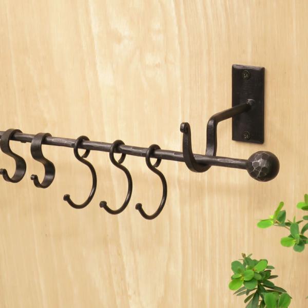 アイアンバー 鉄棒 ハンガー DIY カーテンレール 900mm 90cm ボールハンガー8×900