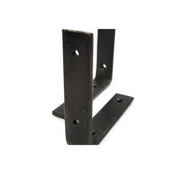 棚受け 金具 アイアン 黒 DIY おしゃれ 9.5cm×9.5cm アイアンブラケットM(B)95×95 2個セット ID1510