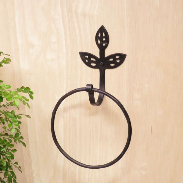 タオルハンガー オープンワークリーフリング