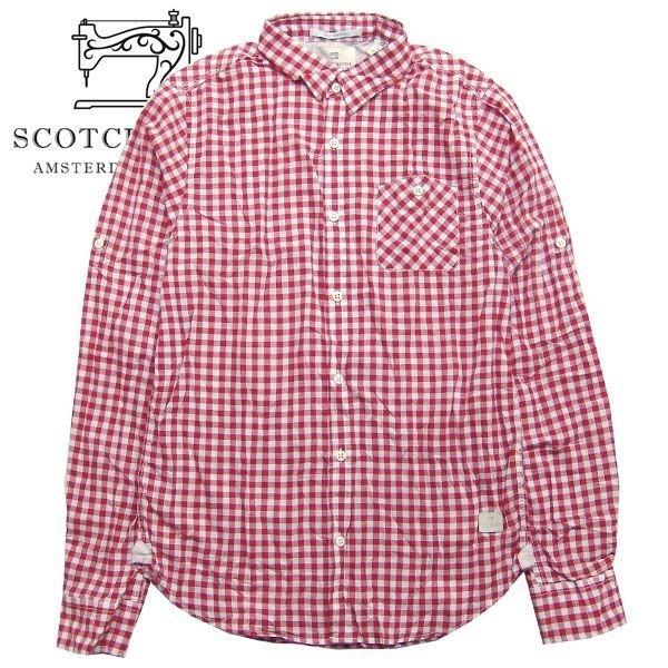 スコッチアンドソーダ メンズ Scotch&Soda 長袖 チェック シャツ RED 