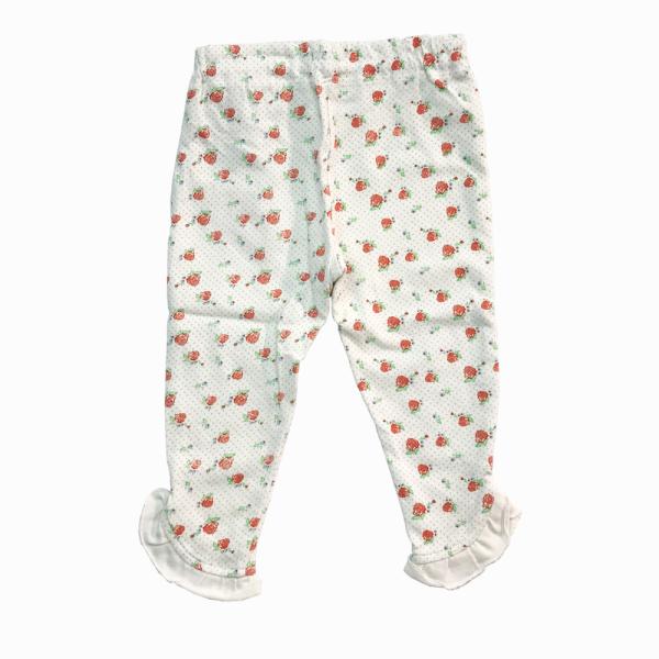 ブランド：pleaseone プリーズワン品　名　：小花柄レギンス品　番　：7241-06カラー：オフホワイト品　質：綿100％サイズ：(総丈/ウエスト巾/股下/渡り/裾巾)80(39/20/23.5/14.5/7)※cmコメント：ふんわり...