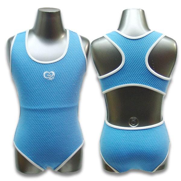 品質ナイロン56％、アクリル41％、ポリウレタン3％※胸パットはついておりません。平置きの採寸  Sサイズ(約110cm)着丈48cm、ウエスト18.5cm、胸囲、25cm  画像の着用ボディは110cmです。