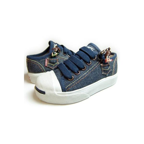 パフィー PUFFY 靴 ジュニア スニーカー デニム フィギア付き