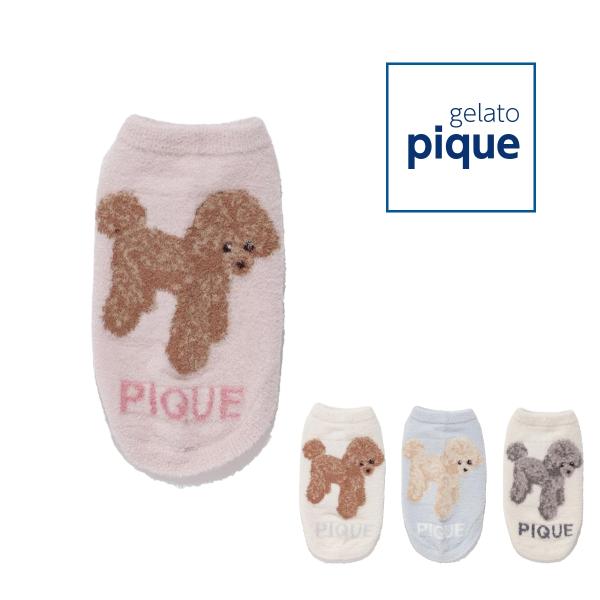 ジェラートピケ CAT&DOG スムーズィートイプードル柄ジャガードプル