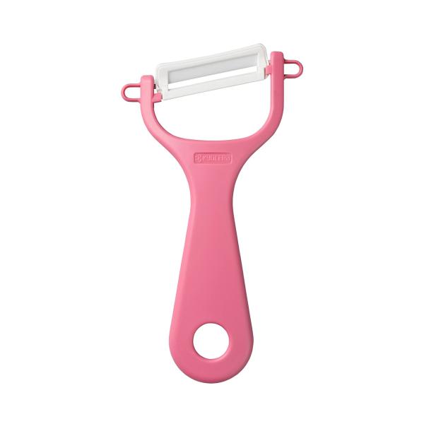 セラミック ピーラー 皮むき器 京セラ サビない お手入れ簡単 チャームピンク 斜め刃タイプ 軽く鋭い使い心地 切れ味が続く 金気をうつさな