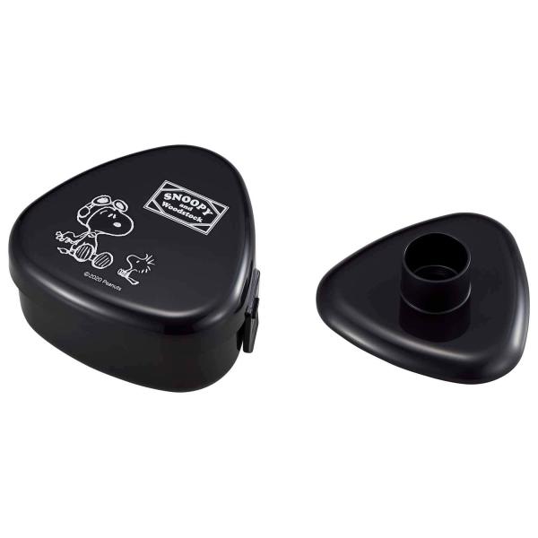 OSK(オーエスケー) 弁当箱 スヌーピーブラック にぎらず作れる爆弾おにぎりケース 290ml 日本製 押し型付 電子レンジ対応 おしゃれ かわいい シンプル 大容量 簡単 時短 ランチボックス 大人用 子供用 学生 男女兼用 LS-20...