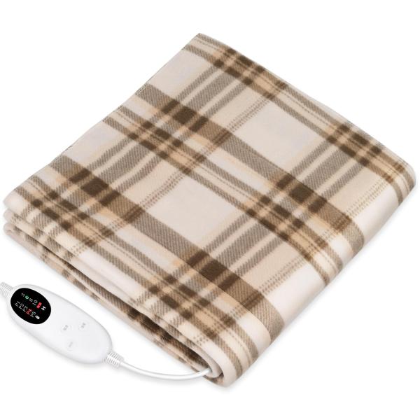 他サイト： 節電 電気毛布 敷き 省エネ 速暖 掛け兼用 切り忘れ防止タイマー付き 洗濯可能 4段階タイマー 55W 140×80cm 5段階温度調整の商品画像