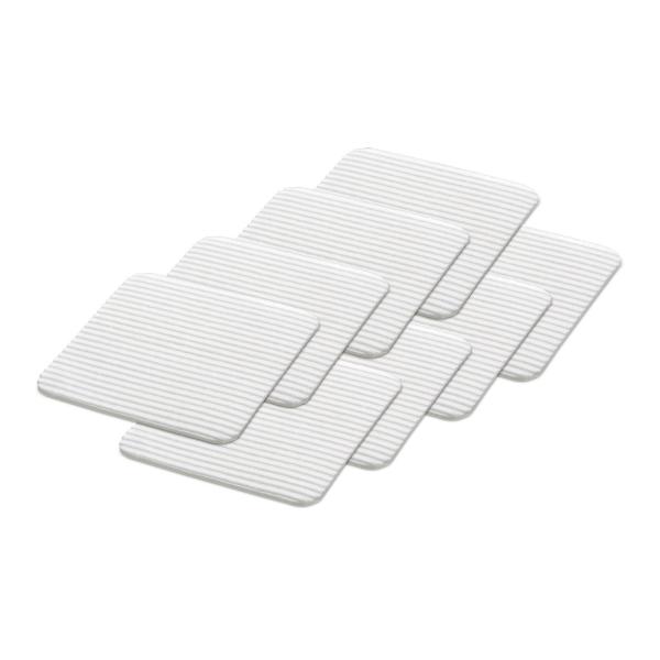 Sankoサンコー ズレない 安心 滑り止めテープ カーペット マット 用 8枚入 おくだけ吸着 日本製 OK-805 ・【日本製】【サイズ】10×10cm、重量：5g×8枚入 【材質】粘着剤/アクリル系、芯材/ポリエステル、吸着面/アクリ...